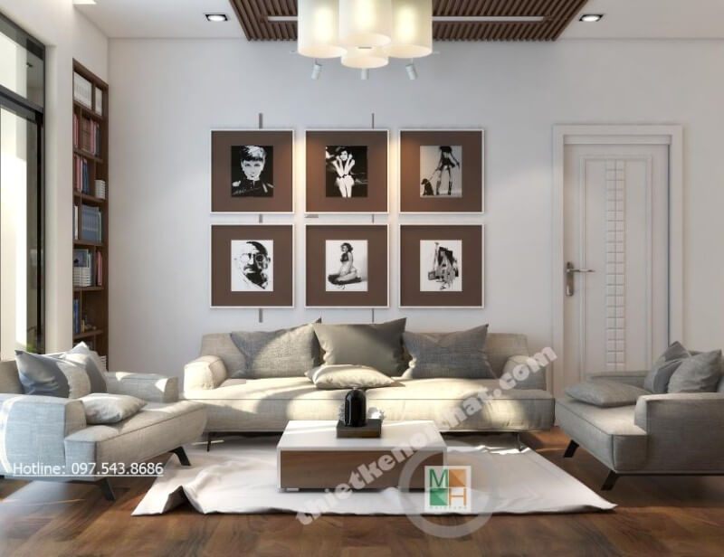 Không gian phòng khách nổi bật hơn với bộ sofa hiện đại